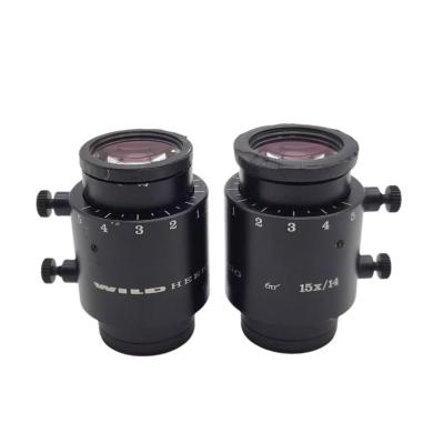 Wild Heerbrugg Stereo Microscope 15x Eyepiece Pair 15x/14-cover