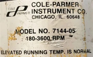Cole-Parmer Masterflex 7144-05 Pump Drive with MICROPUMP 200-000 Head and Speed Control, 5 of 11