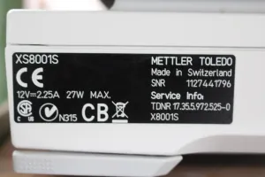 Mettler Toledo XS8001S Precision Balance, 2 of 3