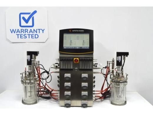 Sartorius Stedim Biostat B Twin Jacketed Autoclavable Benchtop Bioreactor Controller with 2 L Glass Vessels-cover
