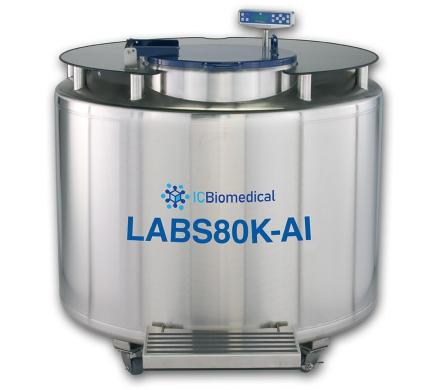 Taylor Wharton Stock Tank LABS80K-AI Cryogenic Storage Dewar with 6-Section Carousel and Locking Lid-cover