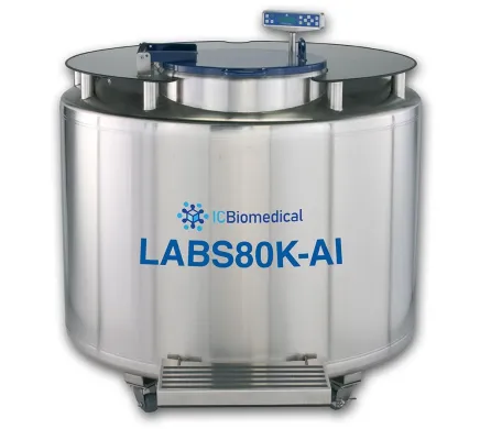 Taylor Wharton Stock Tank LABS80K-AI Cryogenic Storage Dewar with 6-Section Carousel and Locking Lid