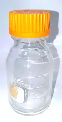 Corning PYREX 1395 250mL Graduated Autoclavable Media Bottle with GL45 Screw Cap-cover