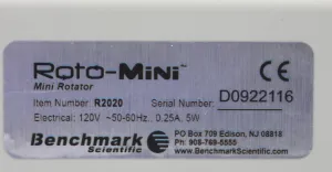 Benchmark Scientific R2020 Roto-Mini Tube Mixer Rotator, 24 RPM Variable Speed, 4 of 6