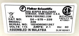 Fisher Centrific 228 Benchtop Centrifuge with 6 x 15mL Fixed-Angle Rotor, 16 of 16