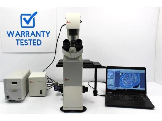 Leica DMi8 Inverted Fluorescence Phase Contrast Microscope with Custom Fluorescence Filters and CMOS Camera-cover