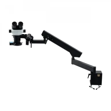 Unitron Z645 Zoom Binocular Stereo Microscope with Articulating Arm and Quad LED Ring Light