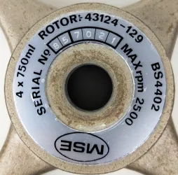 MSE 43124-129 (BS4402) Swing-Out Rotor with Sealed Buckets and Inserts (4 x 750mL), 3 of 5