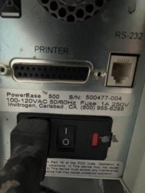 Invitrogen PowerEase 500 Power Supply-cover
