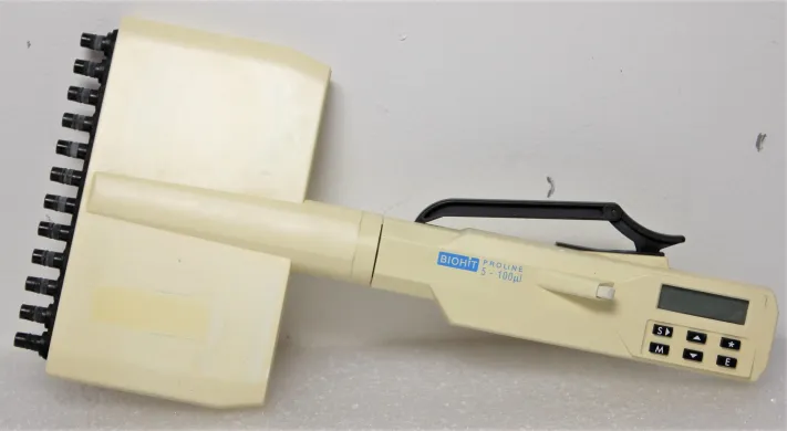 Biohit Proline 12-Channel Electronic Pipette 5-100 µL Volume Range for Precise Liquid Handling