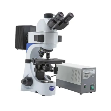 B&G B-380 Trinocular HBO Fluorescence Microscope with 1000x IOS PLAN Optics and B&G Filter Set