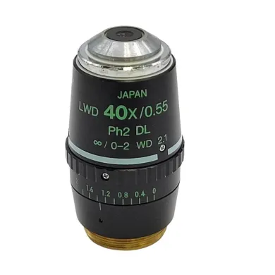 Nikon LWD 40x Phase Contrast Microscope Objective with Correction