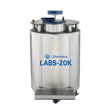 IC Biomedical LABS20K-CS LN2 Cryogenic Freezer System with CS200 Controller for 19,500 x 2ml Vials