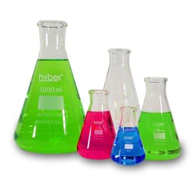 Benchmark B3110-1000 hybex Erlenmeyer Flask, 1000ml, case of 6-cover