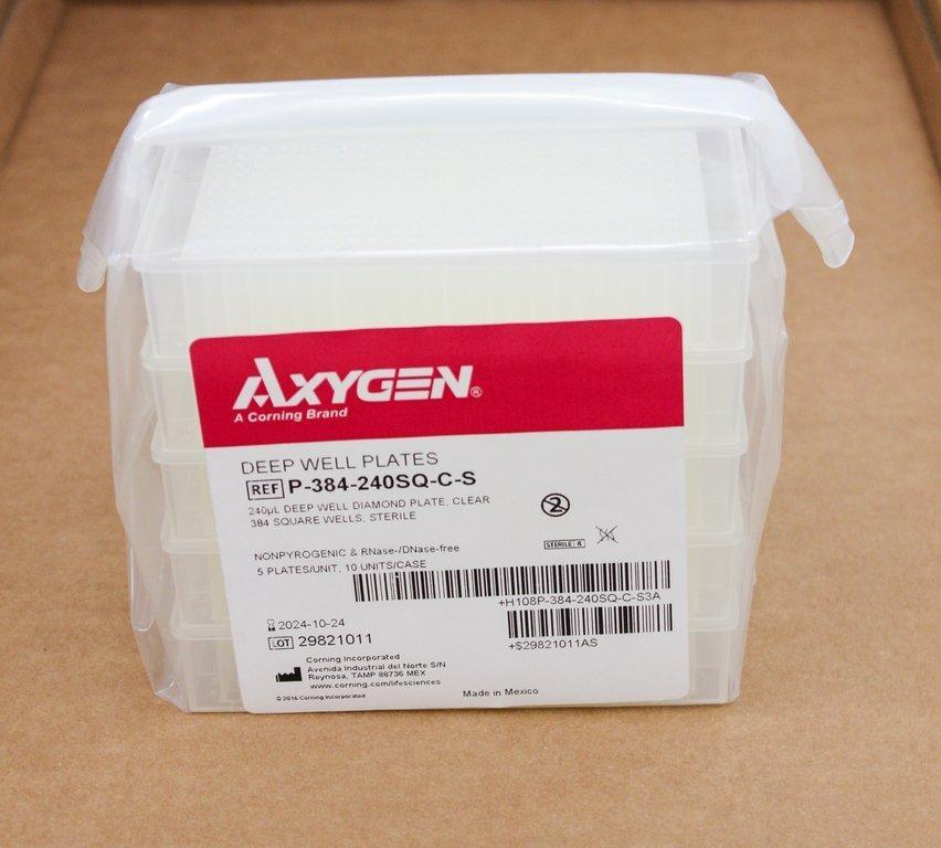 Axygen P-384-240SQ-C-S Deep Well Plates, 240 µL Capacity, Pallet of 32 Cases