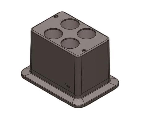 Scilogex Block, used for 50mL tubes, 4 holes-cover