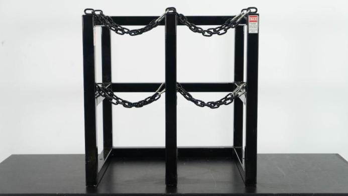 Safe-T-Rack Systems Gas Cylinder Storage Rack for Laboratory Gas Cylinder Safety-cover