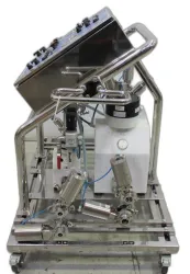 Pall SPS-M2 Manual Slurry Packer Chromatography System with Pneumatic Pumps on Mobile Frame, 8 of 12
