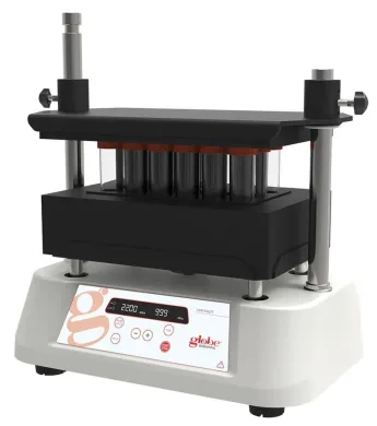 Globe Scientific GVM-MULTI-7ML60 Multi Tube Vortex Mixer with Adjustable Speed and Digital Timer