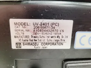 Shimadzu UV-2401PC UV-VIS Spectrophotometer with TCC Temperature Controller, 26 of 29