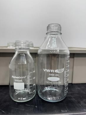 Laboratory Glass Media Bottles Quantity 9-cover