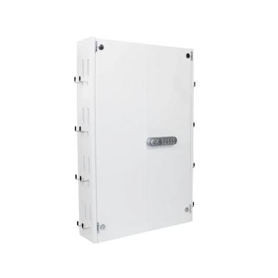TrippNT White HDPE Secure Telemetry Transmitter Storage Cabinet with Electronic Code Lock-cover