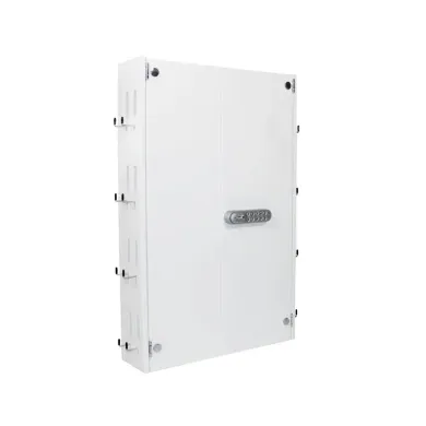 TrippNT White HDPE Secure Telemetry Transmitter Storage Cabinet with Electronic Code Lock