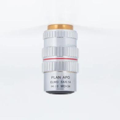 MOTIC PA ELWD PLAN APO 5X/0.140 Plan Apochromat Microscope Objective with 34 mm Working Distance-cover