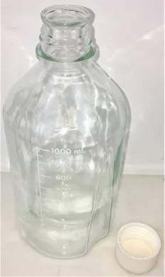 Wheaton 219760 Graduated 1000mL Borosilicate Media Bottle with Screw Cap
