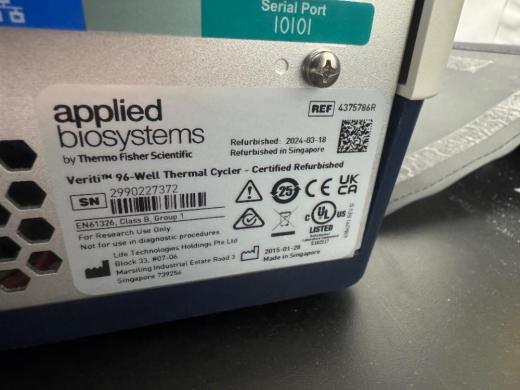 Applied Biosystems Veriti 96-Well Thermal Cycler with Touchscreen and Heated Lid-cover