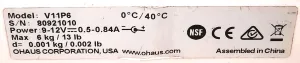 Ohaus Valor 1000 V11P6 Compact Balance (6000g x 1g), 13 of 13