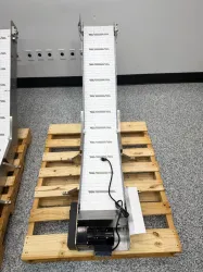 Set of 3 Industrial Conveyor Belt Assemblies with Integrated Drive Motors, 3 of 4