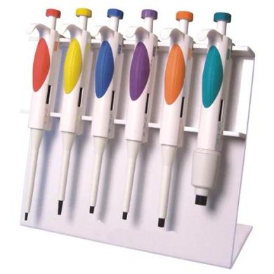 Globe Scientific Acrylic Pipettor Rack Model 3310-4 for Single Channel Pipettors-cover