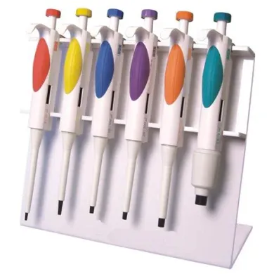 Globe Scientific Acrylic Pipettor Rack Model 3310-4 for Single Channel Pipettors