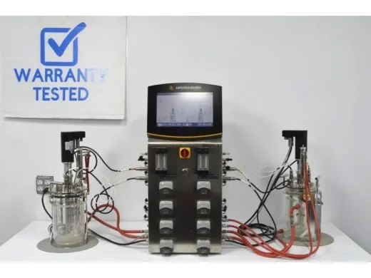 Sartorius Biostat B Dual Control Bioreactor System with Dual 2-Liter Jacketed Autoclavable Vessels for Microbial Cultures