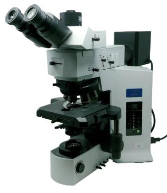 Olympus BX51 Pol Polarizing Microscope with BF/DF Illumination and Trinocular Head-cover