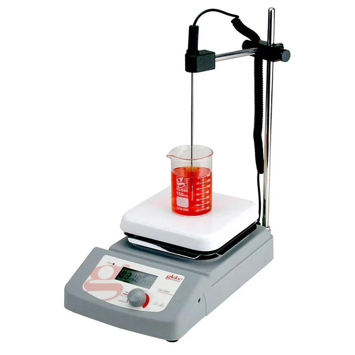 Globe Scientific GHS-380H Hotplate Magnetic Stirrer for Laboratory Mixing and Heating