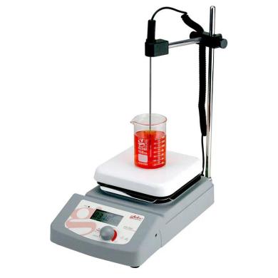 Globe Scientific GHS-380HS Hotplate Magnetic Stirrer with Ceramic-Coated Surface, 500W Heater-cover