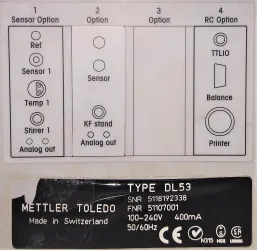 Mettler Toledo DL53 Microprocessor-Controlled General-Purpose Analytical Titrator, 11 of 11