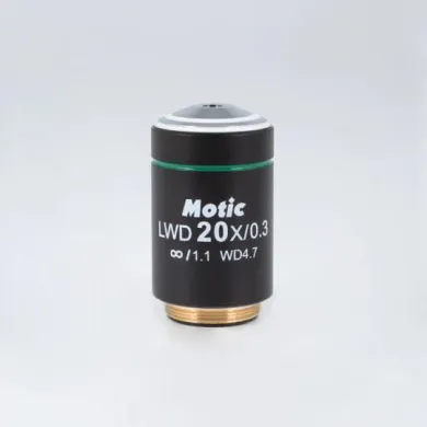 Motic CCIS® Plan Achromatic Long Working Distance (LWD) Objective Lens 20X/0.3 (WD 4.7mm)