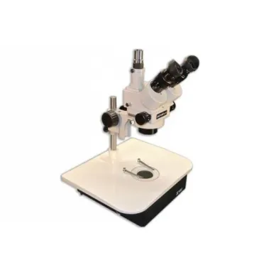 Meiji EMZ-5TR Trinocular Zoom Stereo Microscope with Brightfield/Darkfield LED Pole Stand
