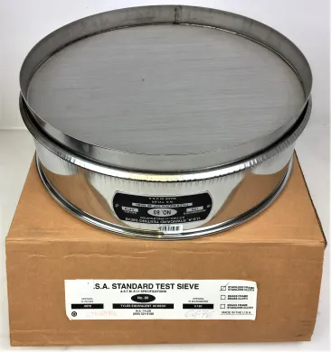Tyler #80 Stainless Steel 12" Test Sieve with 180μm Aperture