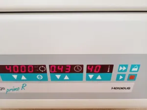 Kendro Heraeus Biofuge Primo R Refrigerated Benchtop Centrifuge with 7591 Rotor, 4000 RPM, 10 of 10