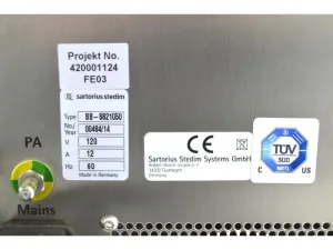 Sartorius Stedim Biostat B Twin Jacketed Autoclavable Benchtop Bioreactor Controller with 2 L Glass Vessels, 30 of 39