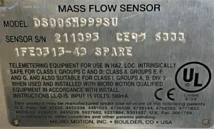 Micro Motion DS006 Mass Flow Sensor with RFT9712 Remote Transmitter, 7 of 9