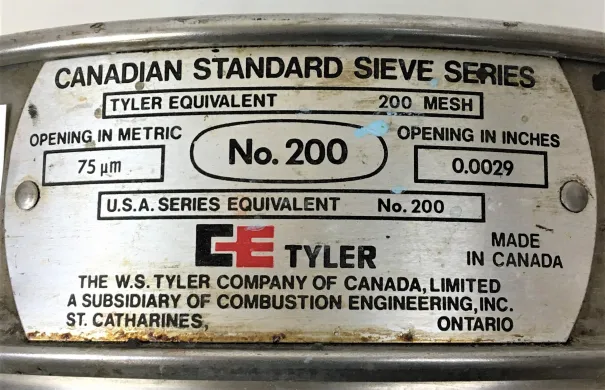 Tyler #200 Stainless Steel 8" Test Sieve with 75 μm Aperture