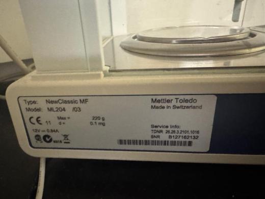 Mettler Toledo New Classic MF ML204/03 Analytical Balance with Built-in P25 Printer-cover