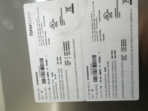 Fisherbrand GTFBG49FSSA Double Door Laboratory Upright Freezer with Integrated Computer-cover