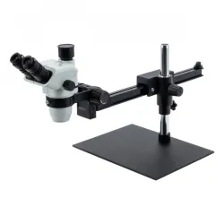 ACCU-SCOPE 3075 Binocular Zoom Stereo Microscope on Gliding Boom Stand, 2 of 2