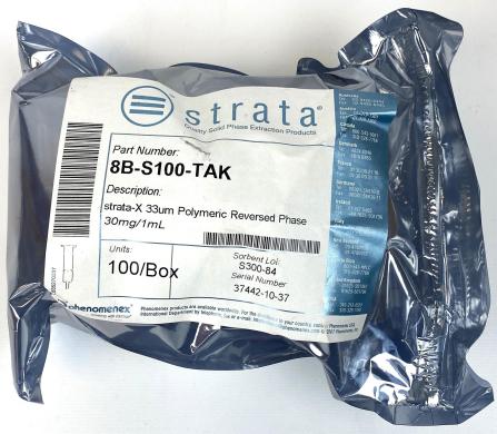 Phenomenex Strata-X 33µm Polymeric Reversed Phase SPE Sorbent 30mg/1mL (100-pack)-cover